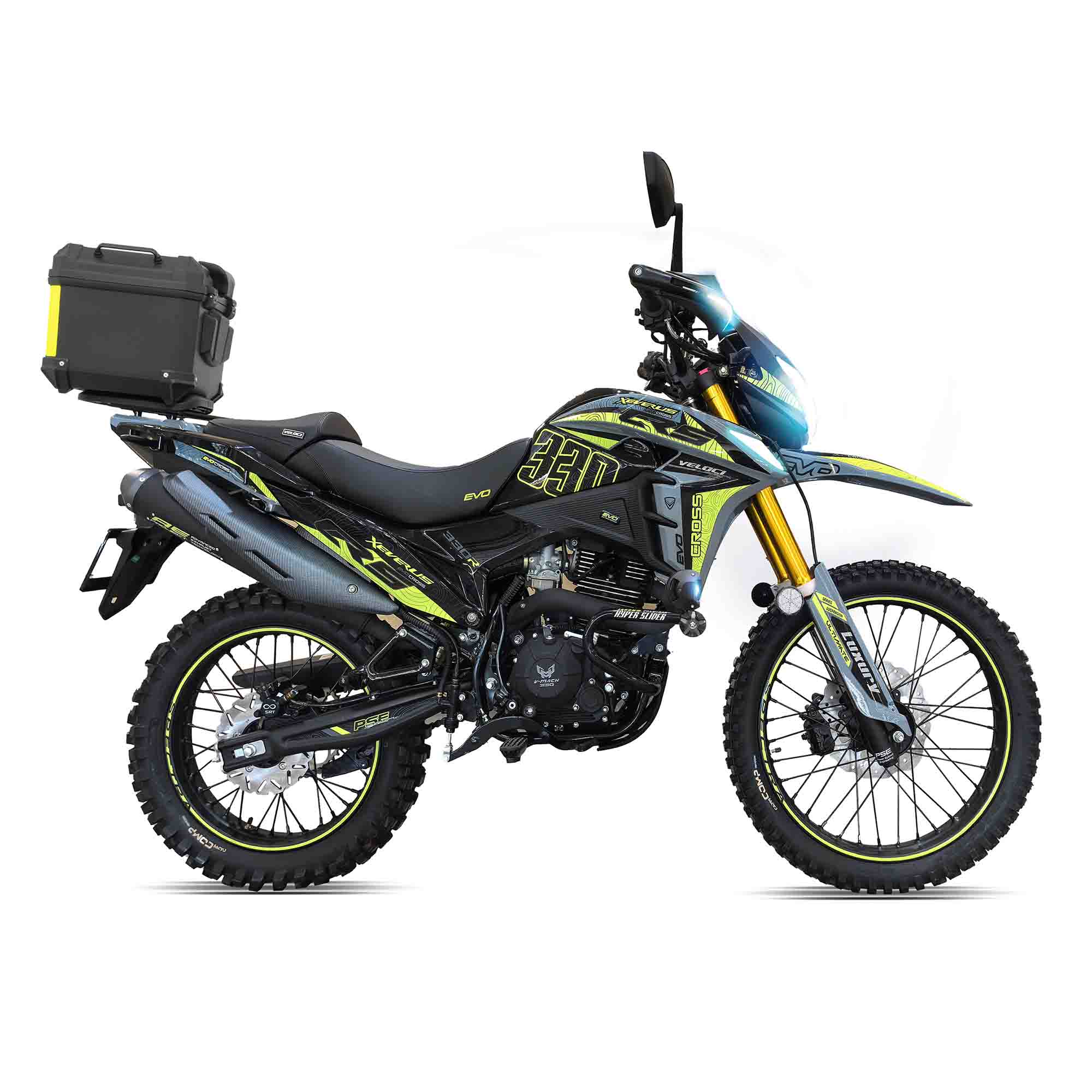 Motocicleta Veloci Doble Propósito Xeverus Evo Cross 330 Amarillo 2027