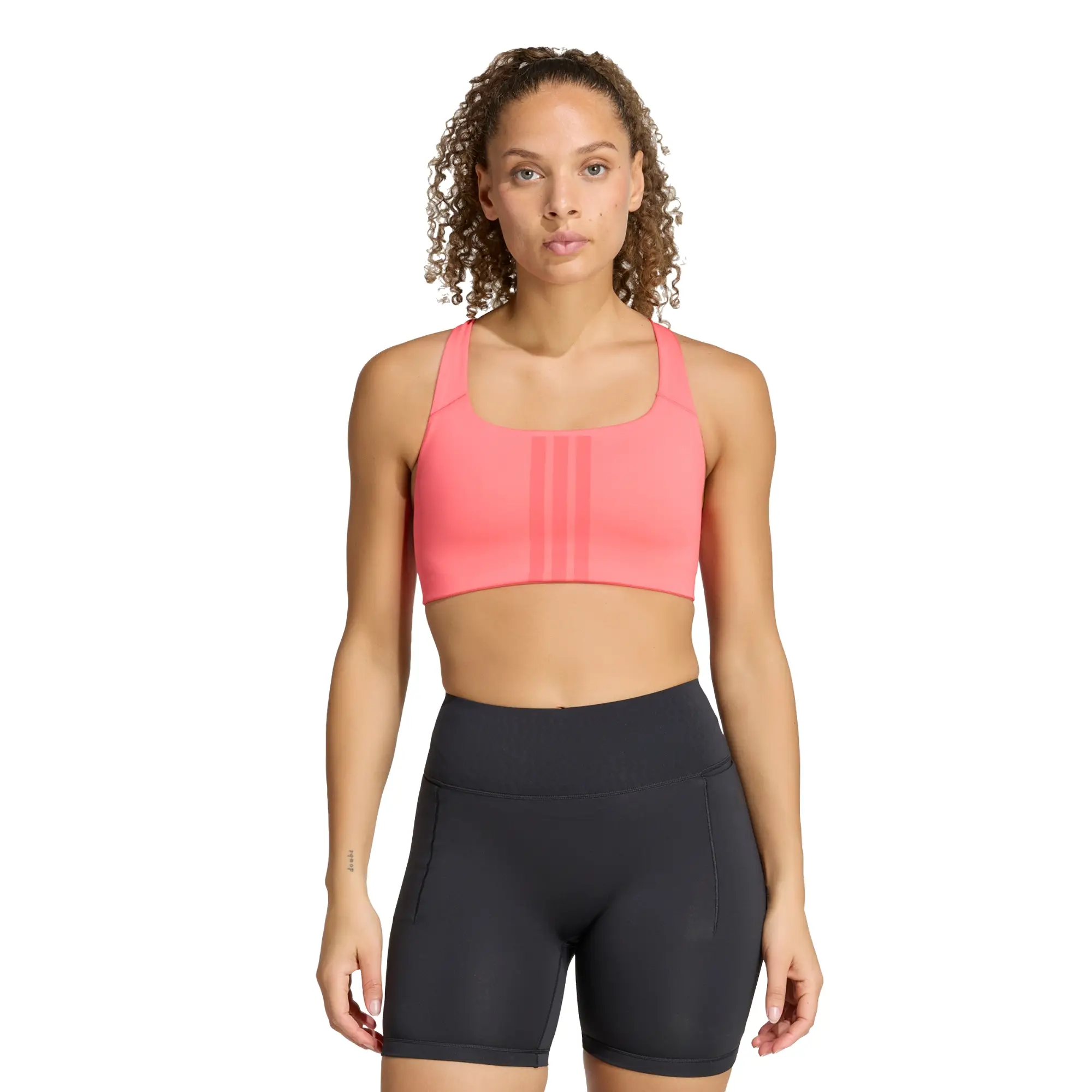 Top Deportivo Con Soporte Medio 3 Franjas Optime adidas Entrenamiento Unisex KV6991