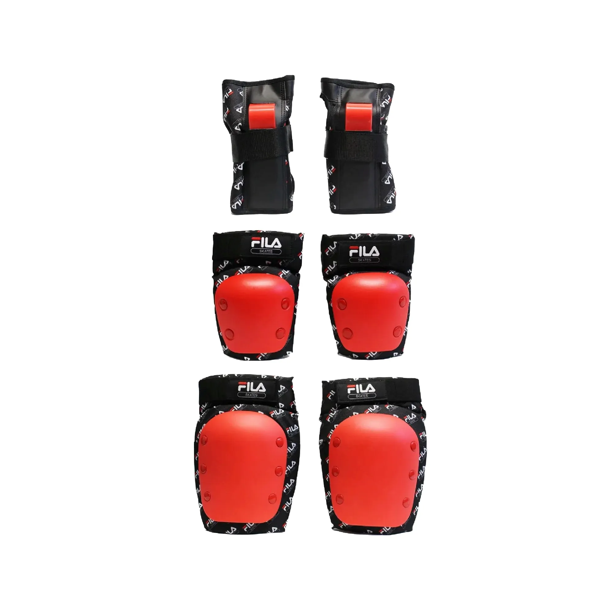 Set de Protección Fila Skates Pro Unisex Rojo