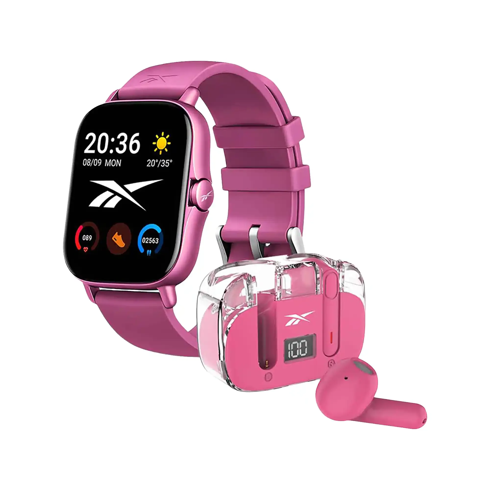Set Reebok Multideporte Reloj y Audifonos Mujer RBK-BDST-P