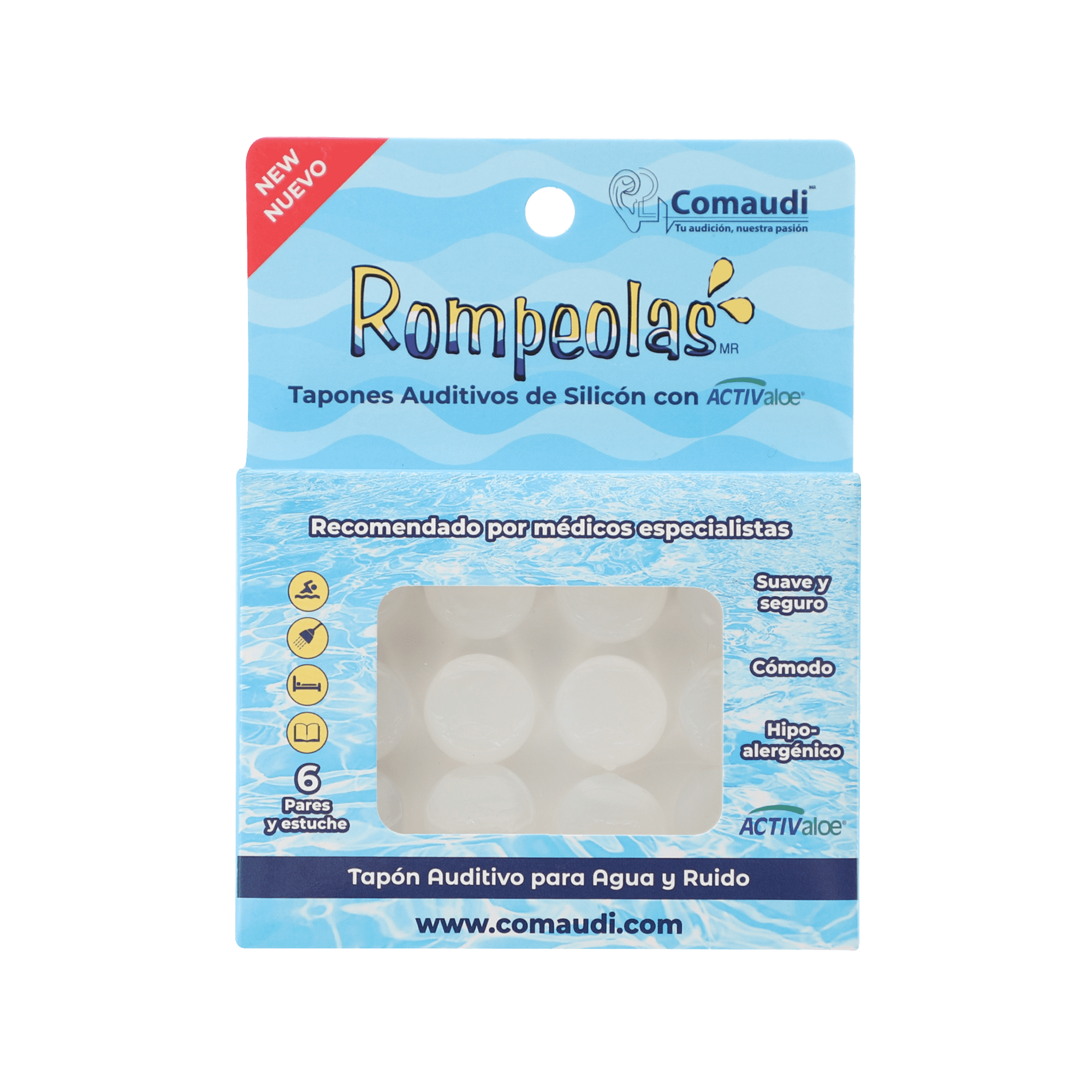 Tapones para Oído Comaudi Natación Rompeolas