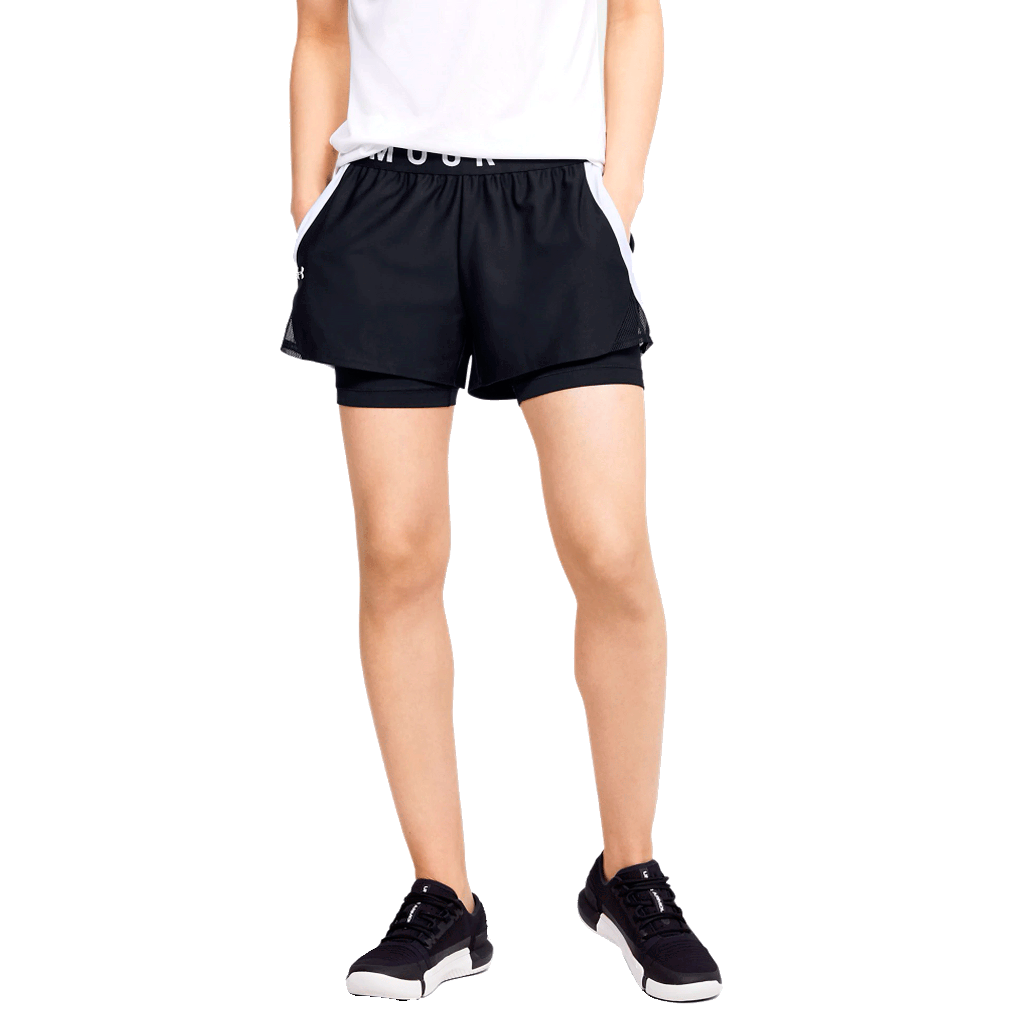 Short Under Armour Entrenamiento Play Up 2 en 1 Mujer 1351981-001