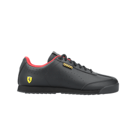 tenis puma negro con rojo